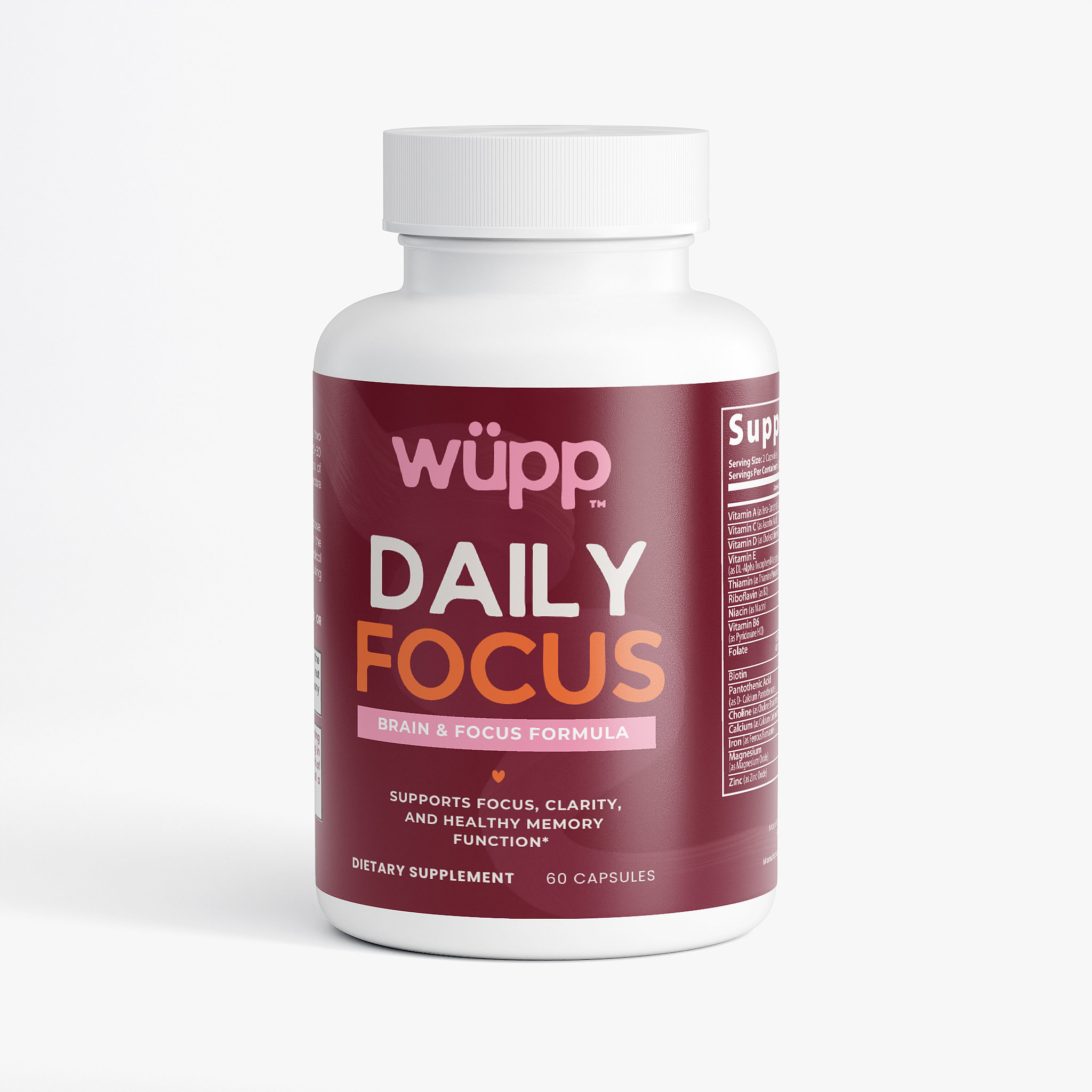 WÜPP Daily Focus & Brain Formula Capsules