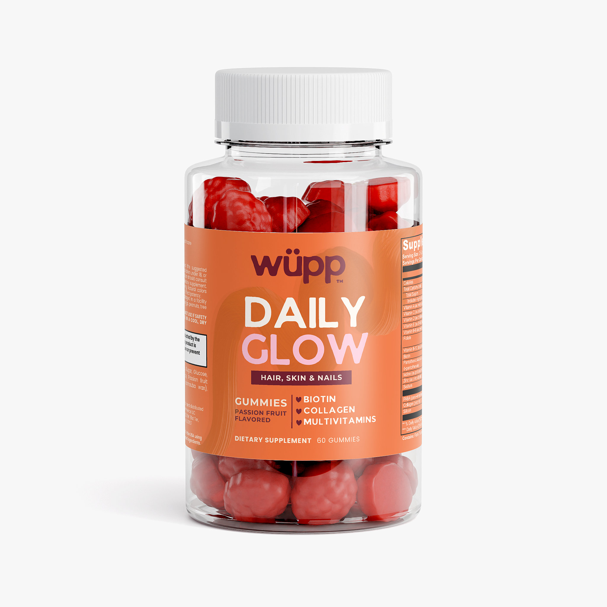 WÜPP Daily Glow Hair, Skin & Nails Gummies